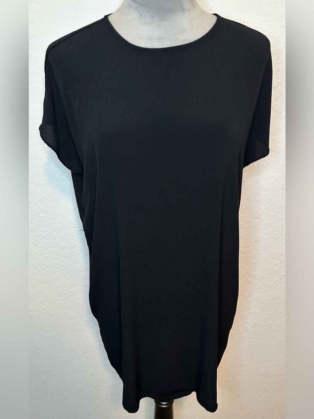 Madewell Black Button Back Shift Dress Tunic Size Small Minimalist